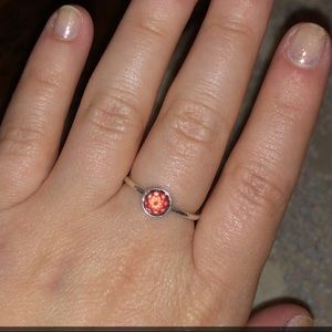 Pandora Birthstone Ring - Garnet Gemstone: January